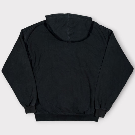 NIKE | 90s EMBROIDERED BLACK SPELLOUT HOODIE (L)