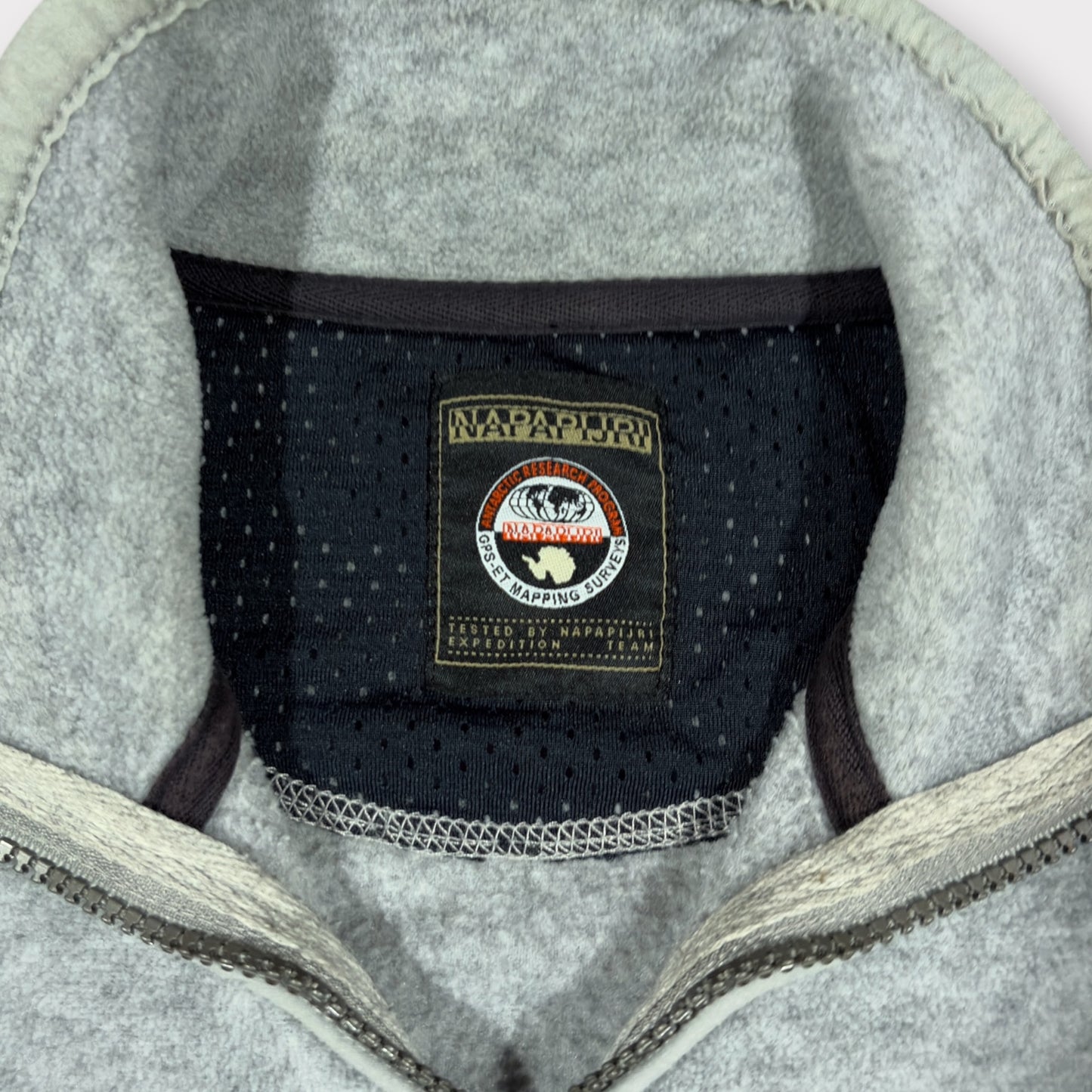 NAPAPIJIRI | GREY QUARTER ZIP SWEATSHIRT (XL)