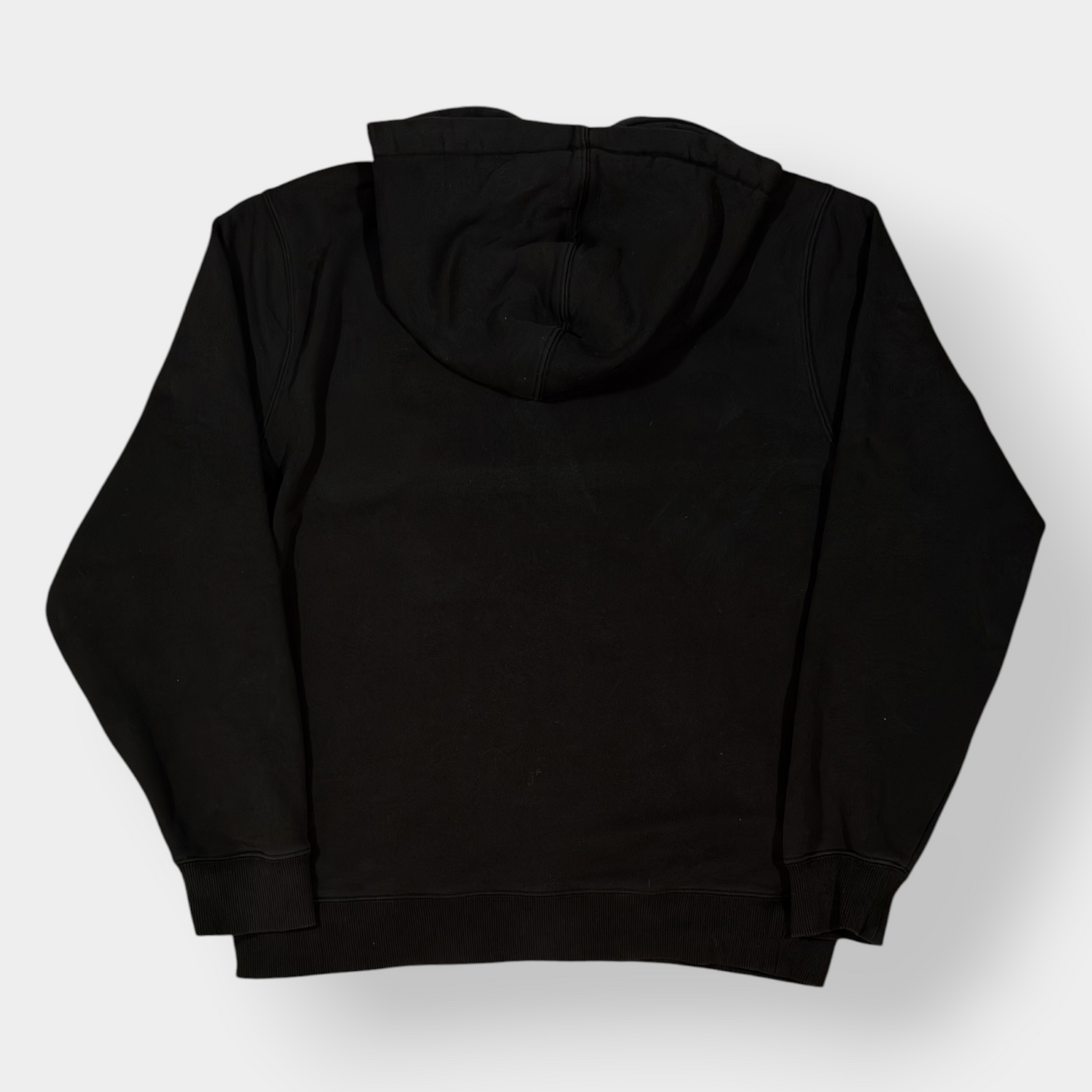 STUSSY | BLACK EMBROIDERED LOGO HOODIE (M)