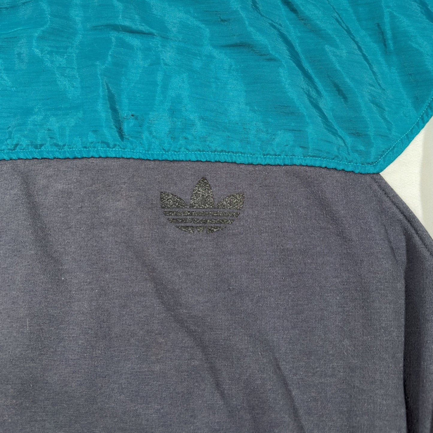 ADIDAS | 1980s TREFOIL COLOUR BLOCK SWEATSHIRT (M)