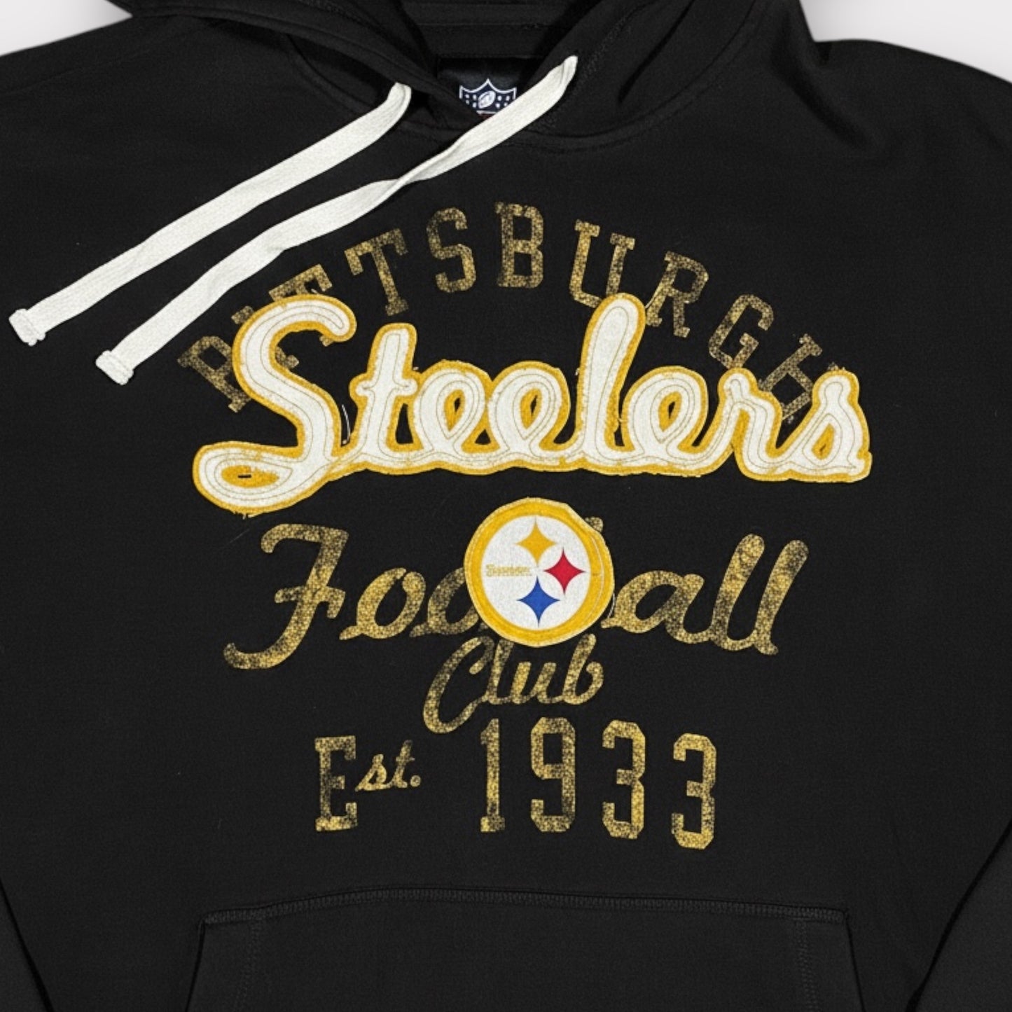 NFL PITTSBURGH STEELERS EMBROIDERED HOODIE (L)