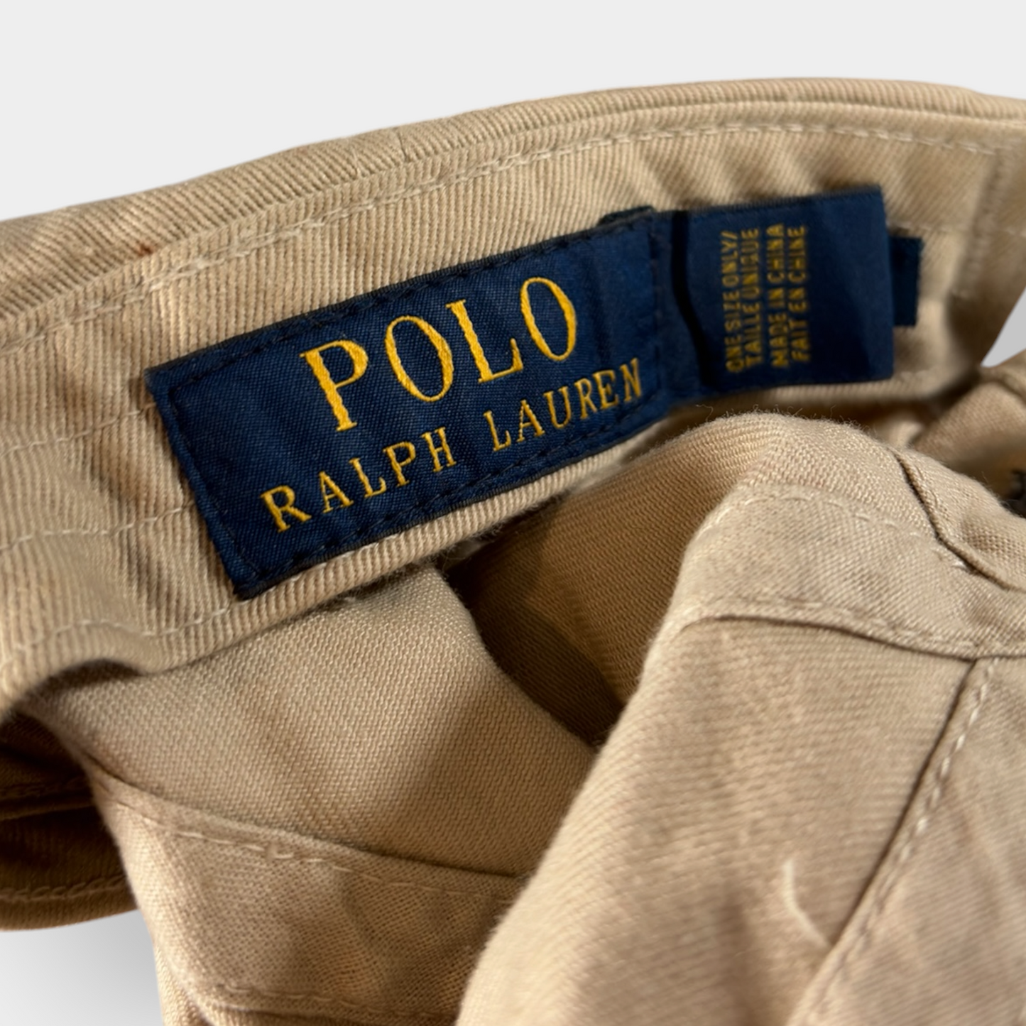 RALPH LAUREN POLO | ICONIC PONY LOGO BASEBALL CAP IN BEIGE