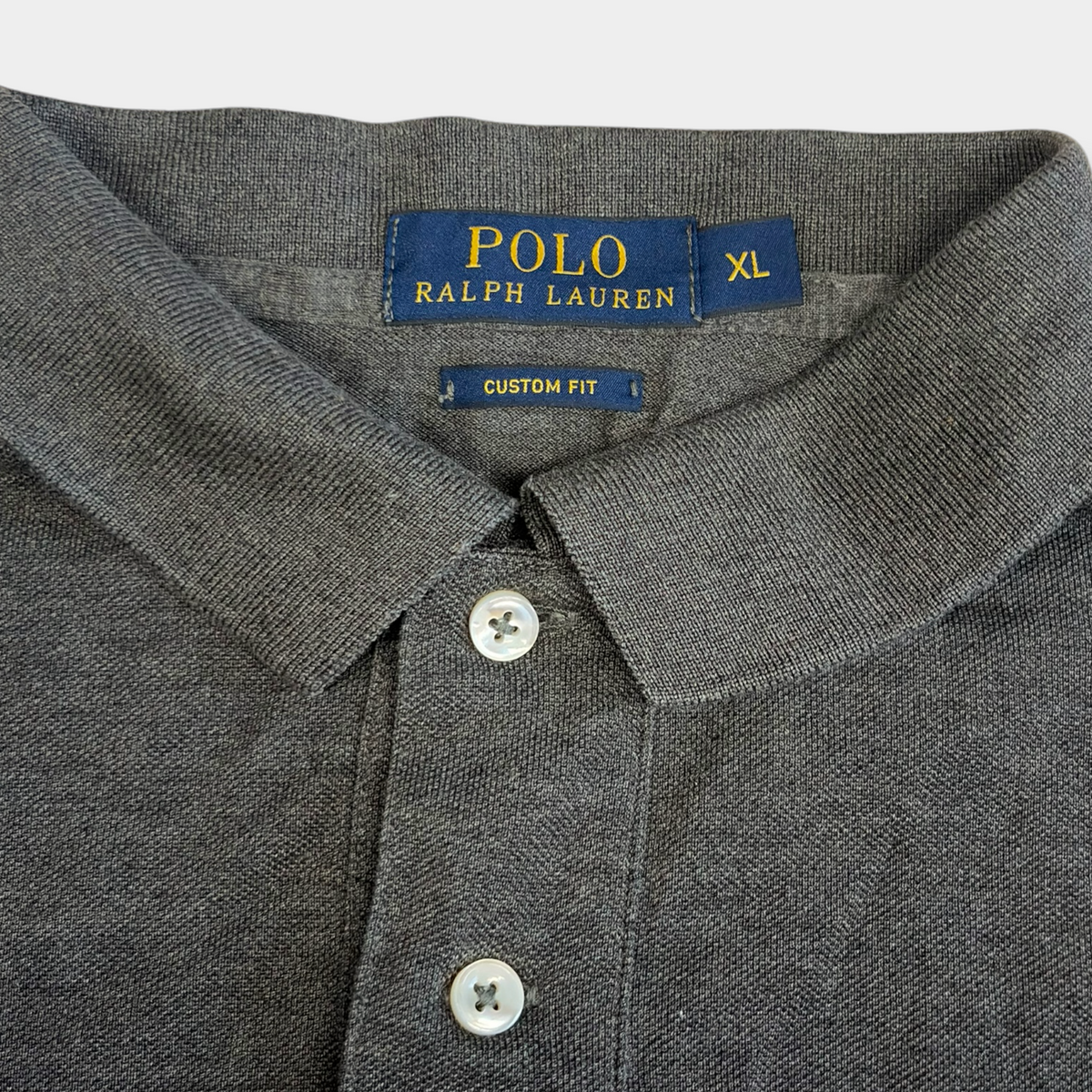 RALPH LAUREN | GREY POLO SHIRT (XL)