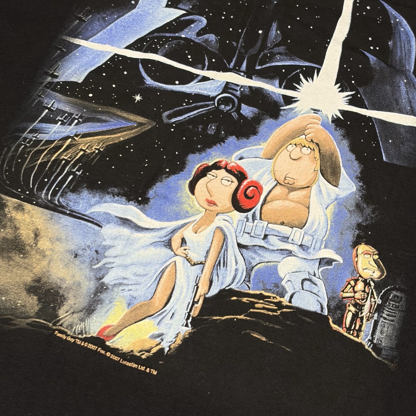 FAMILY GUY 2007 STAR WARS GRAPHIC TEE (L)