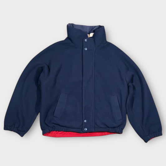 NAUTICA SPORT 1990s REVERSIBLE FLEECED JACKET (L)