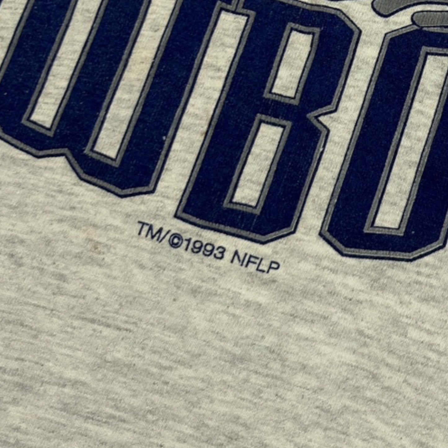 DALLAS COWBOYS | 1993 VINTAGE GREY SINGLE STITCH SUPER BOWL TEE (M)