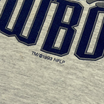 DALLAS COWBOYS | 1993 VINTAGE GREY SINGLE STITCH SUPER BOWL TEE (M)