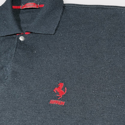 FERRARI EARLY 90s BUTTONED RACING SWEATSHIRT (L)