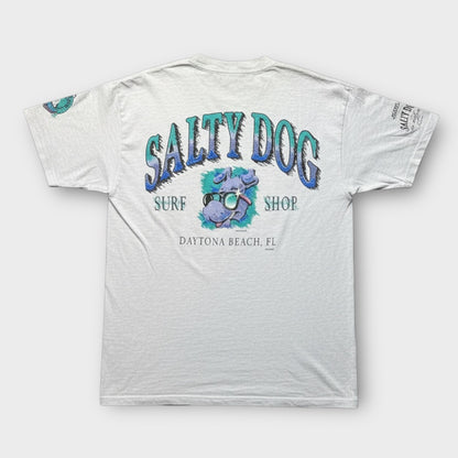 SALTY DOG SURF SHOP 1993 SINGLE STITCH T SHIRT (M)