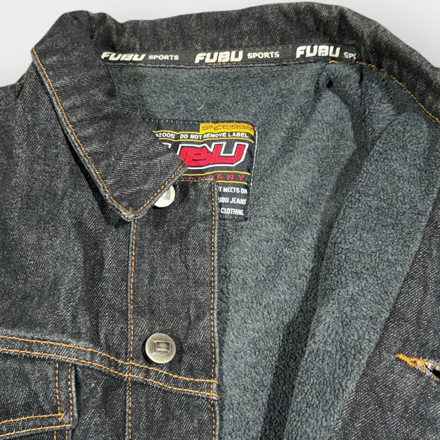 FUBU | 1990s VINTAGE DENIM HIP-HOP JACKET (XL)