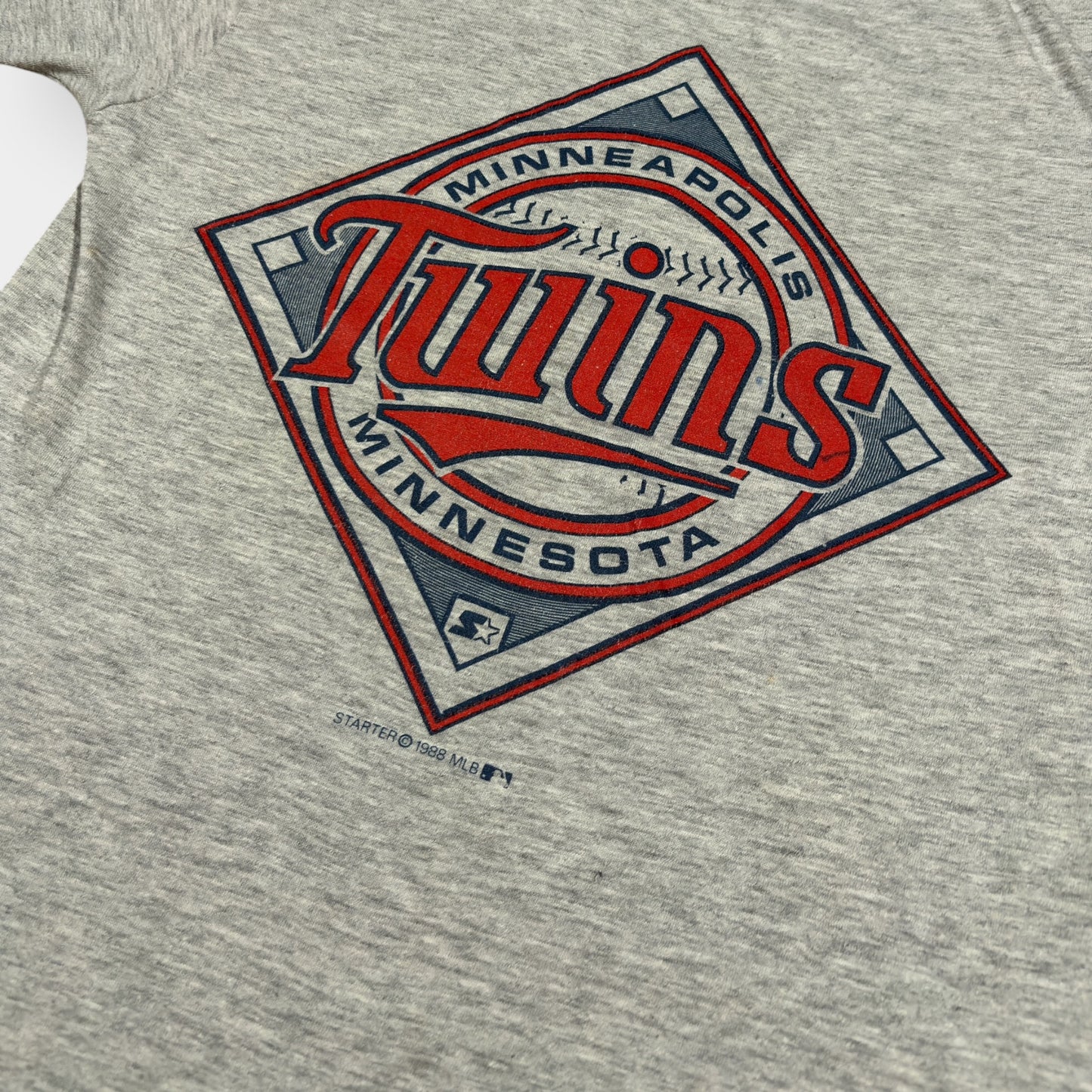 MLB x MINNESOTA TWINS | 1988 GREY SINGLE STITCH VINTAGE GRAPHIC TEE (S)