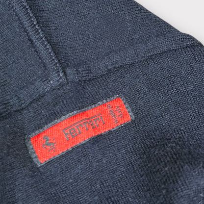FERRARI EARLY 90s BUTTONED RACING SWEATSHIRT (L)