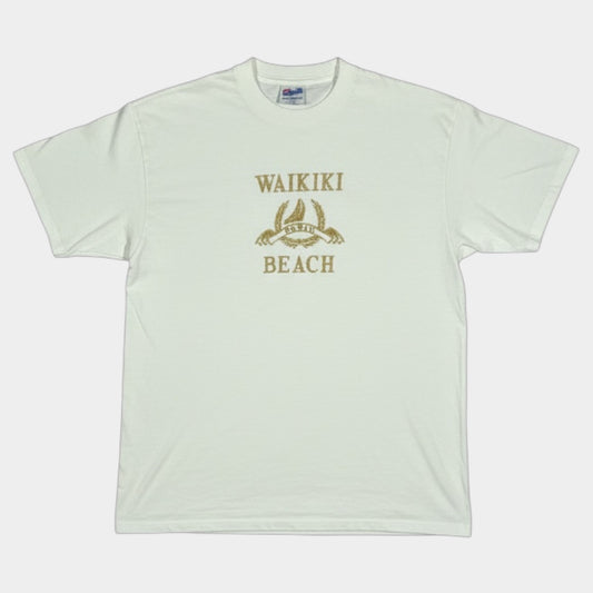 HANES | WAIKIKI BEACH 1990s SINGLE STITCH TEE (L)