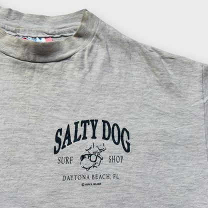 SALTY DOG SURF SHOP 1993 SINGLE STITCH T SHIRT (M)