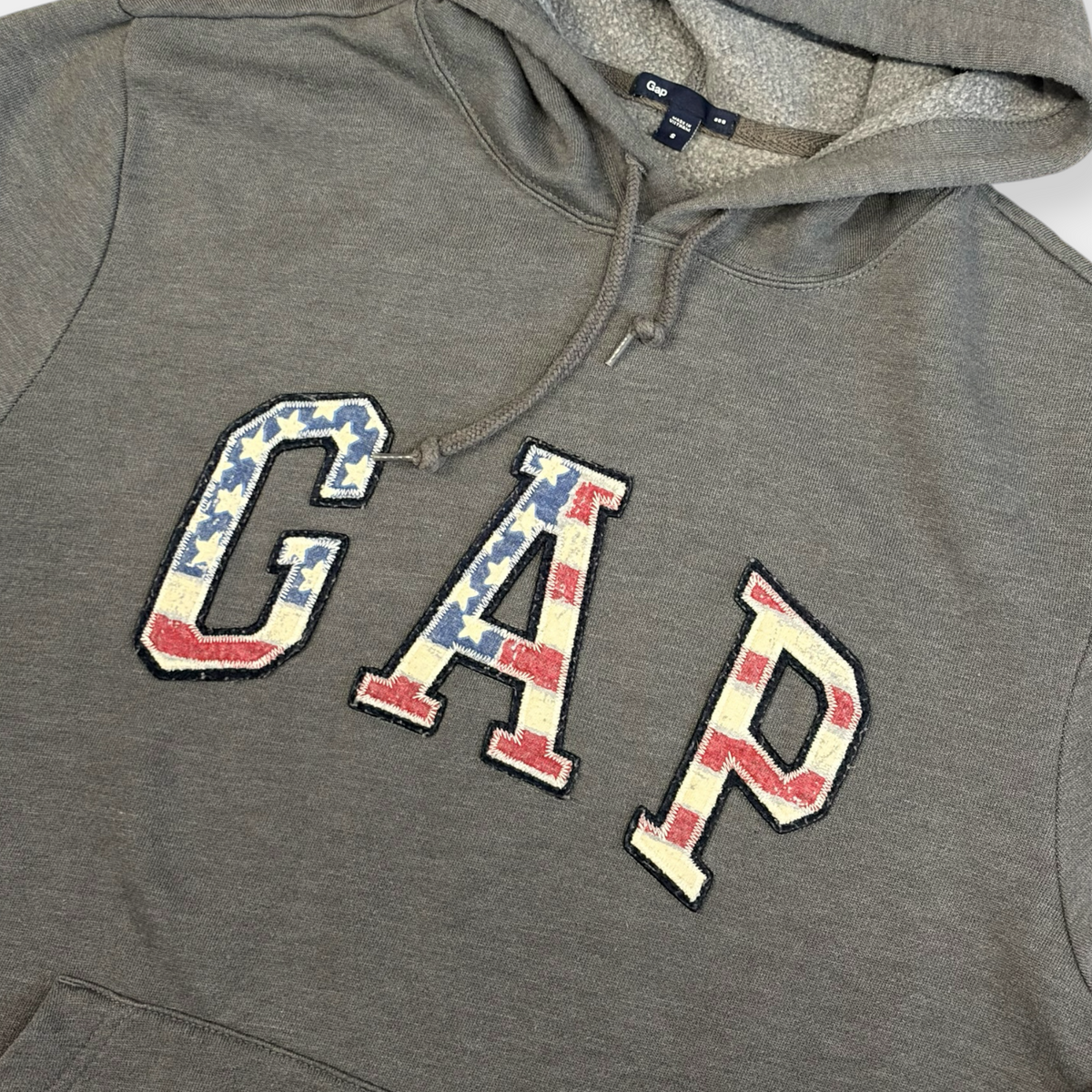 GAP | 00s USA EMBROIDERED GREY HOODIE (S)