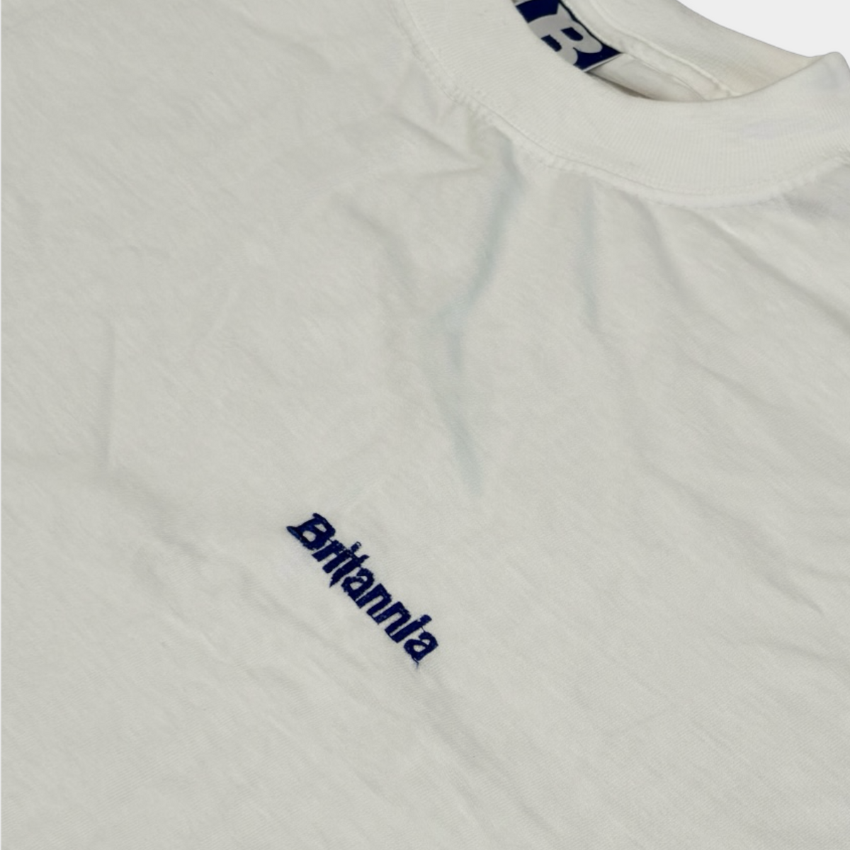BRITANNIA MUSIC CLUB | 1990s WHITE PROMO TEE (XL)