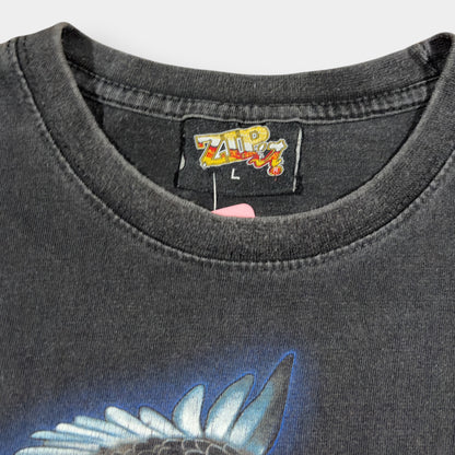 AMERICAN VINTAGE | 1990s VINTAGE WASHED OUT BIKER GRAPHIC TEE (L)