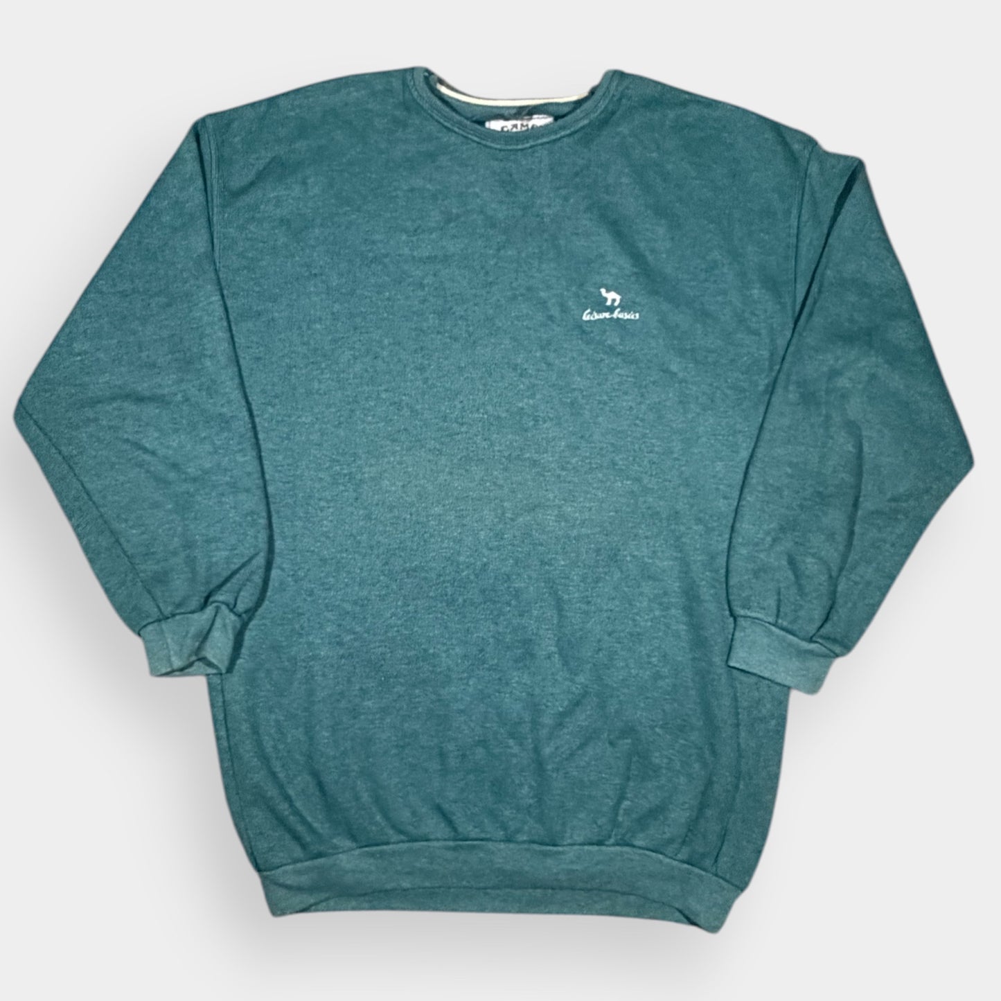 CAMEL | 90s VINTAGE KNITTED SWEATSHIRT (XL)