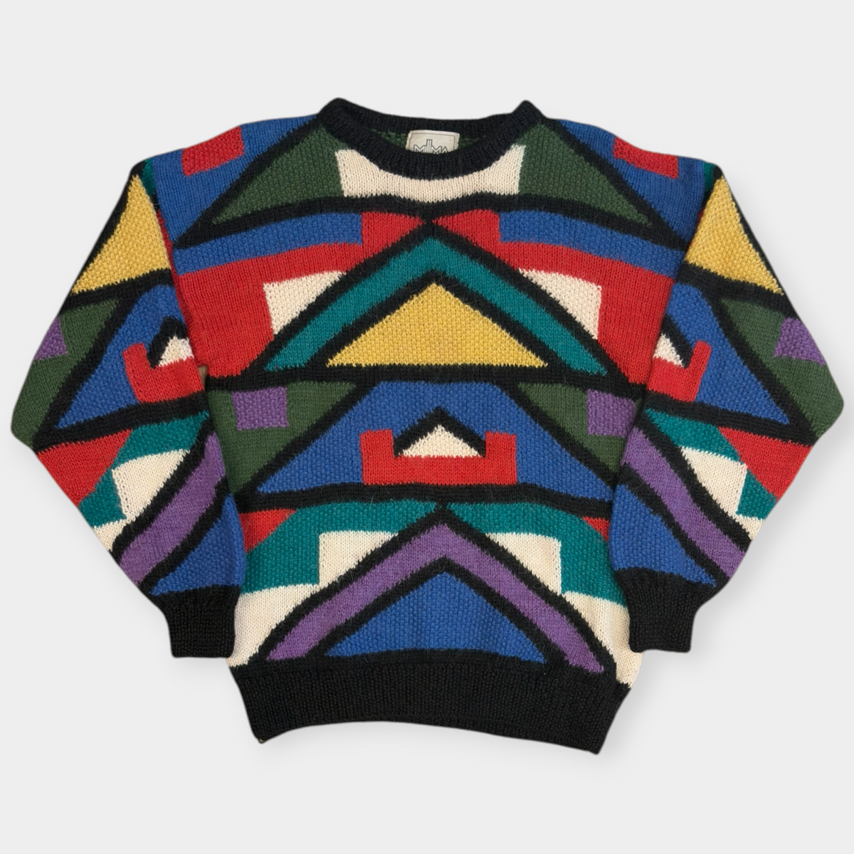 MILLMA | 1990s VINTAGE 100% ALPACA FUNKY KNIT JUMPER (M)