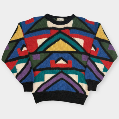 MILLMA | 1990s VINTAGE 100% ALPACA FUNKY KNIT JUMPER (M)