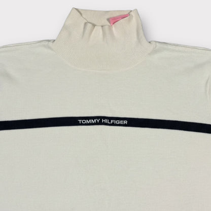 TOMMY HILFIGER 1990s POLO NECK SWEATER (M)