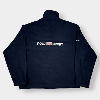 RALPH LAUREN POLO SPORT | 2000s VINTAGE NAVY QUARTER ZIP (XL)