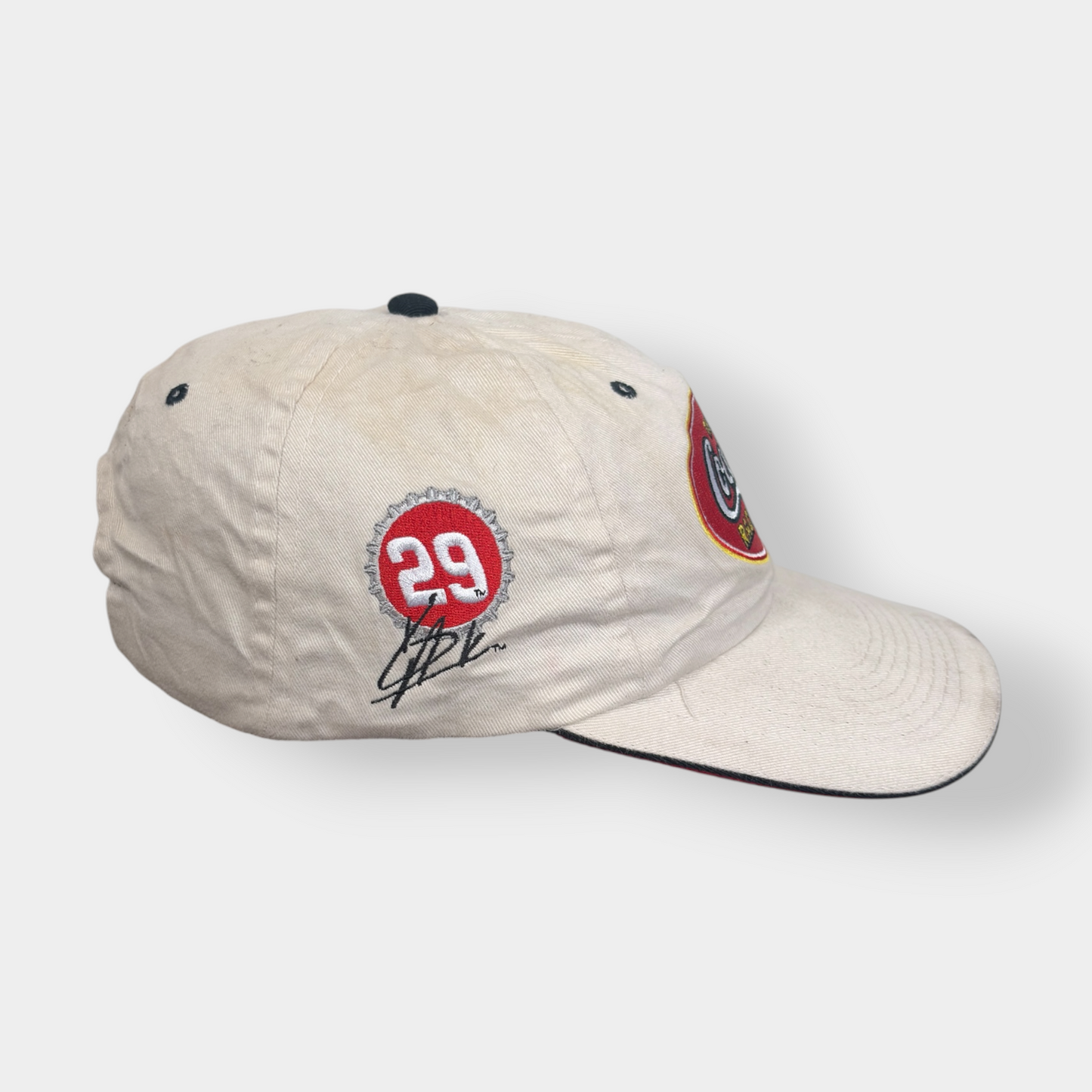 NASCAR X COCA-COLA | RARE 1990s VINTAGE BEIGE BASEBALL CAP