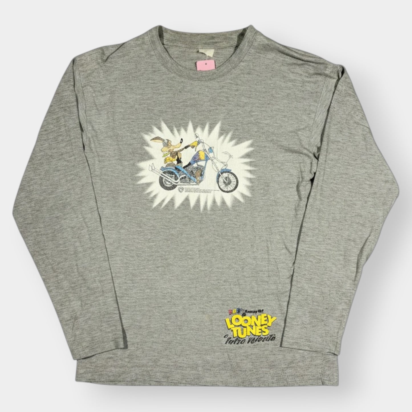 LOONEY TUNES | 2007 LONG SLEEVE GREY GRAPHIC TEE (S)