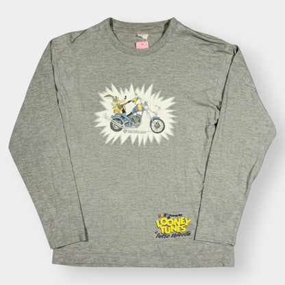 LOONEY TUNES | 2007 LONG SLEEVE GREY GRAPHIC TEE (S)