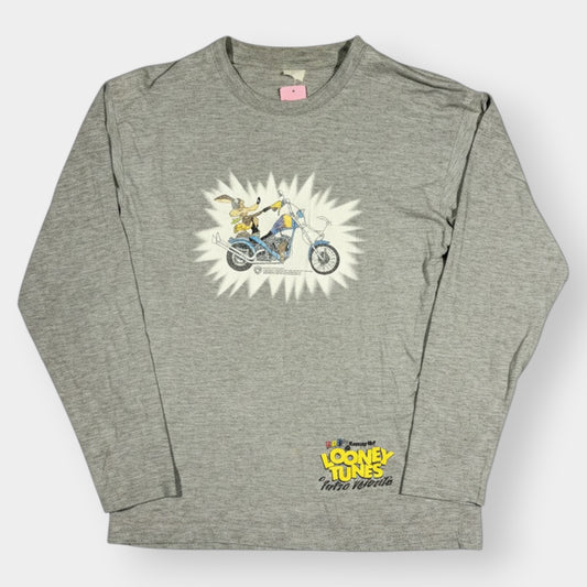 LOONEY TUNES | 2007 LONG SLEEVE GREY GRAPHIC TEE (S)