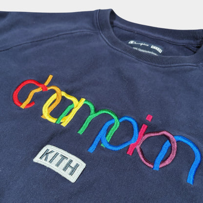 KITH X CHAMPION | EMBROIDERED SPELLOUT SWEATSHIRT (XL)