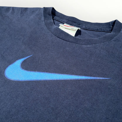 NIKE | 90s NAVY TEE WITH BLUE SWOOSH (XL)