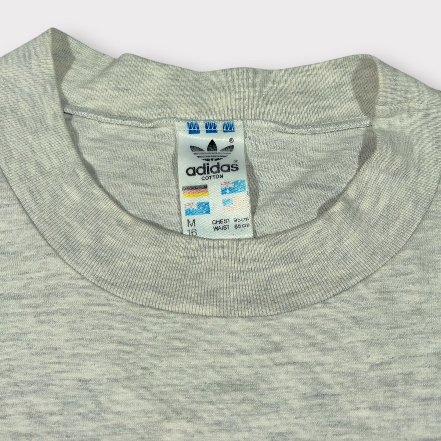 ADIDAS | 1990s TREFOIL SINGLE STITCH GRAPHIC TEE (M)