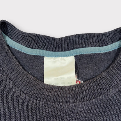 ADIDAS | 90s SPELLOUT KNITTED SWEATSHIRT (M)