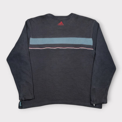 ADIDAS | 90s SPELLOUT KNITTED SWEATSHIRT (M)
