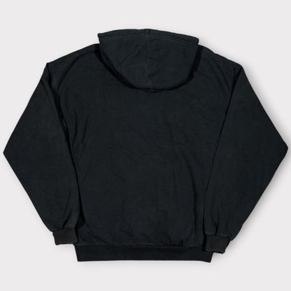 NIKE | 90s EMBROIDERED BLACK SPELLOUT HOODIE (L)