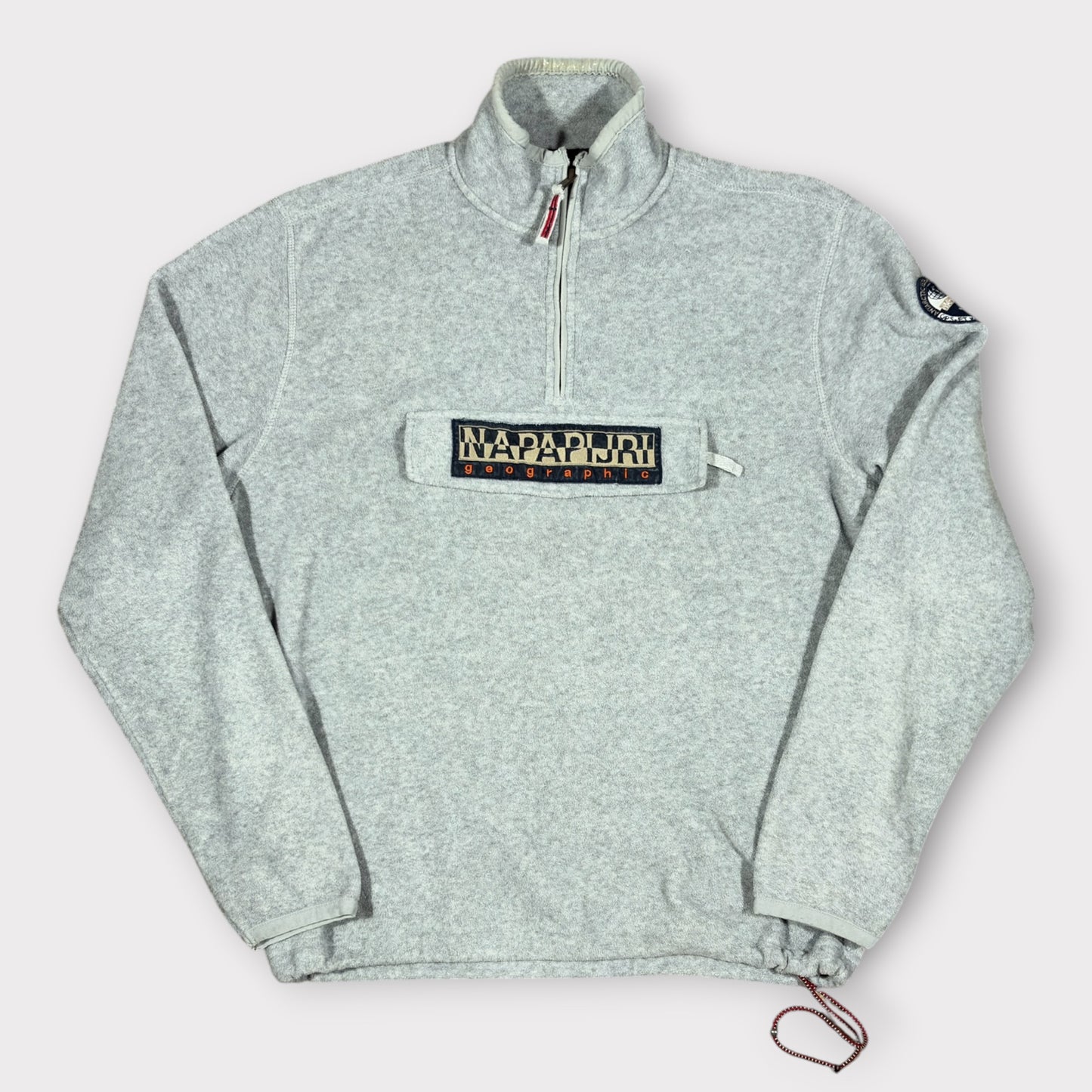 NAPAPIJIRI | GREY QUARTER ZIP SWEATSHIRT (XL)