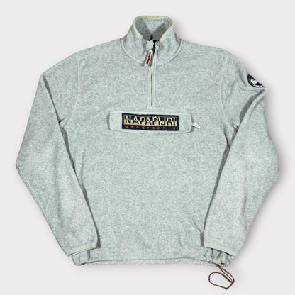 NAPAPIJIRI | GREY QUARTER ZIP SWEATSHIRT (XL)