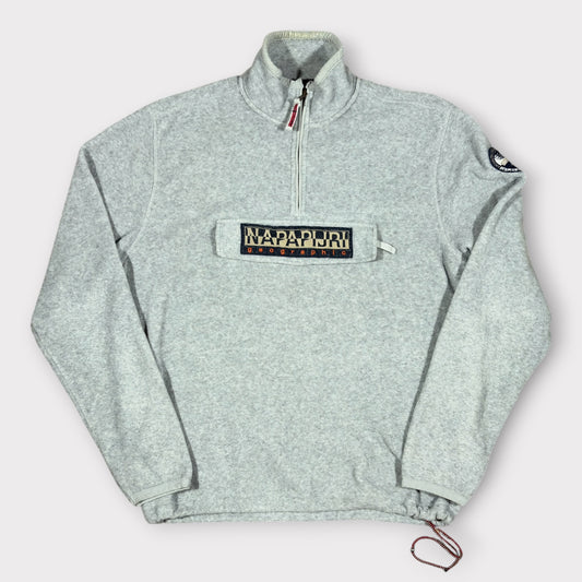 NAPAPIJIRI | GREY QUARTER ZIP SWEATSHIRT (XL)