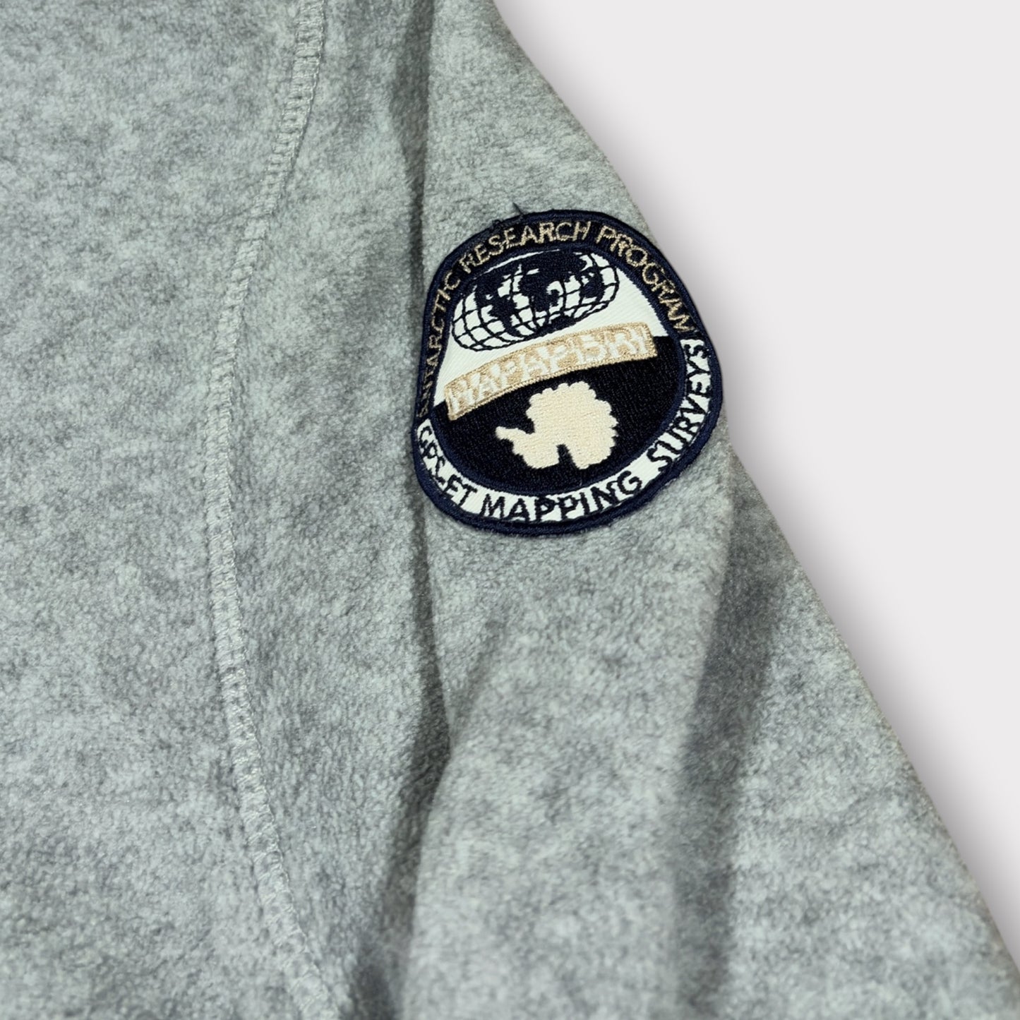 NAPAPIJIRI | GREY QUARTER ZIP SWEATSHIRT (XL)