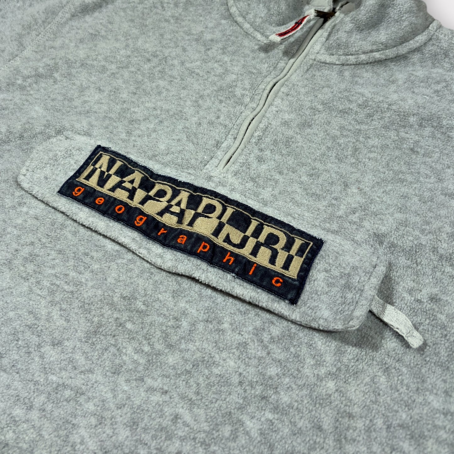 NAPAPIJIRI | GREY QUARTER ZIP SWEATSHIRT (XL)