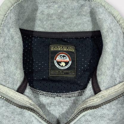 NAPAPIJIRI | GREY QUARTER ZIP SWEATSHIRT (XL)
