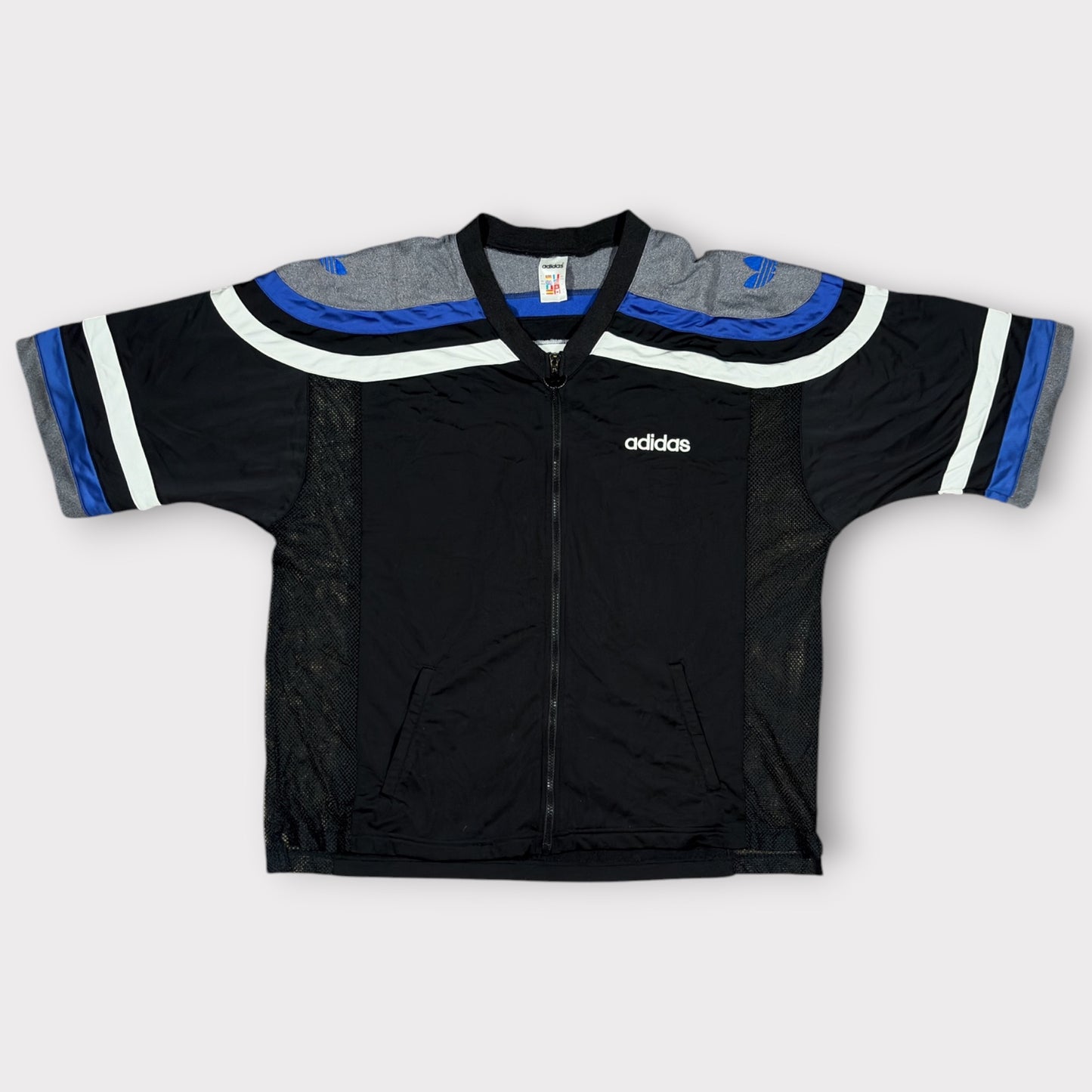 ADIDAS | 1990s MESH ZIP UP SHIRT (L)