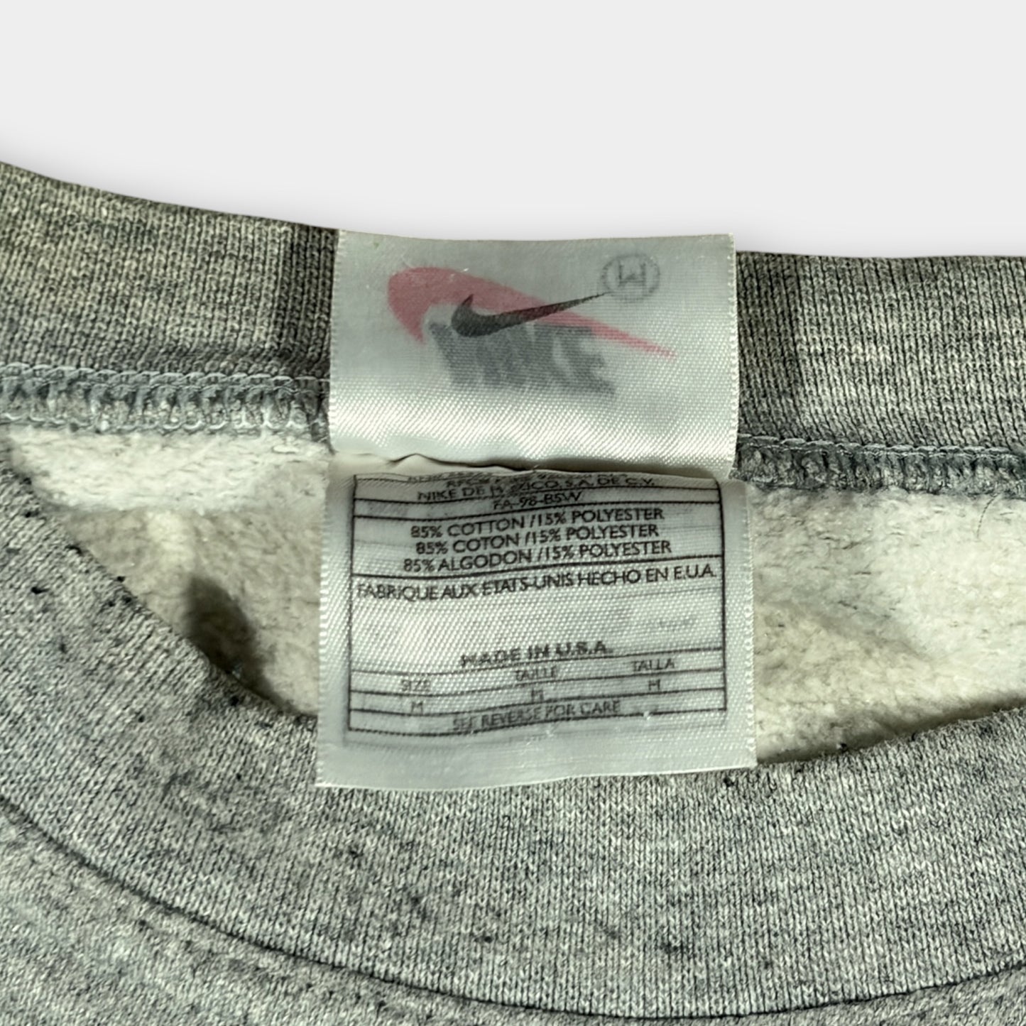 NIKE | GREY PLAIN SWOOSH SWEATSHIRT (M)