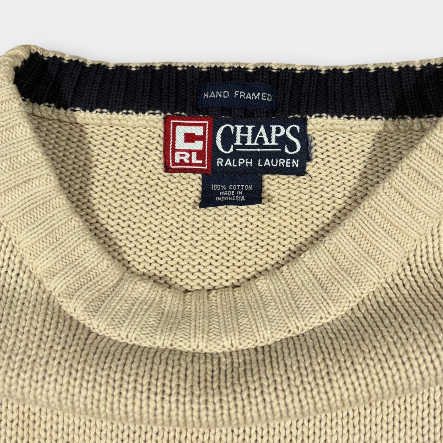 RALPH LAUREN | EMBROIDERED FISHING KNITTED SWEATSHIRT (L)