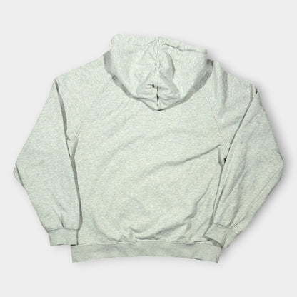 NIKE | GREY EMBROIDERED SWOOSH HOODIE (L)