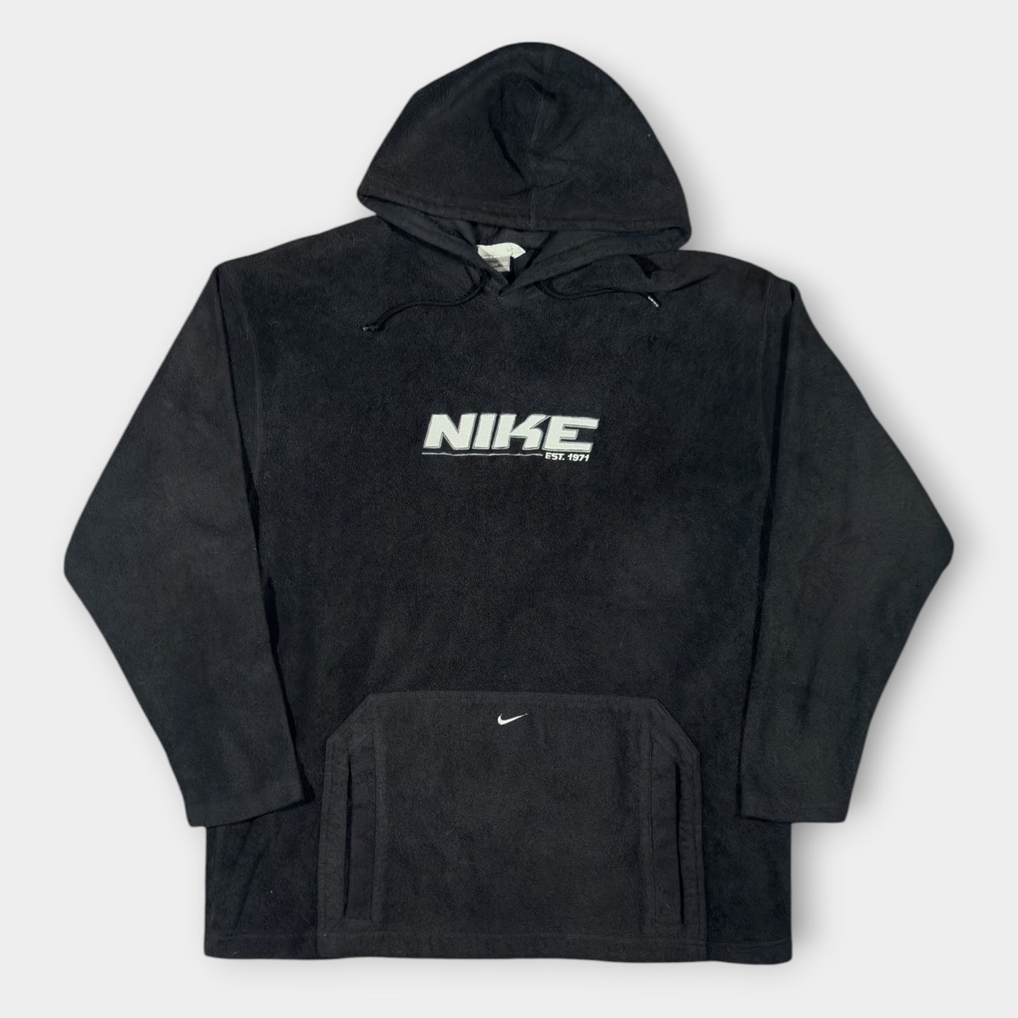 NIKE | DARK GREY FLEECED SPELLOUT HOODIE (XXL)