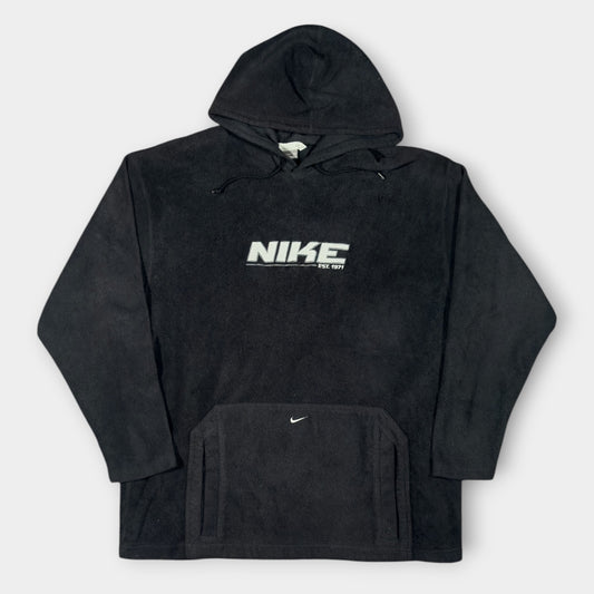 NIKE | DARK GREY FLEECED SPELLOUT HOODIE (XXL)