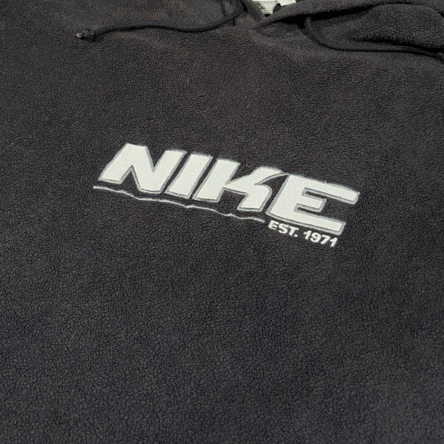 NIKE | DARK GREY FLEECED SPELLOUT HOODIE (XXL)