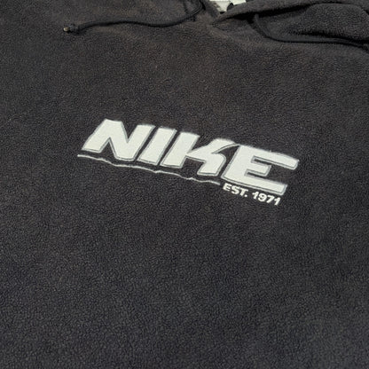 NIKE | DARK GREY FLEECED SPELLOUT HOODIE (XXL)